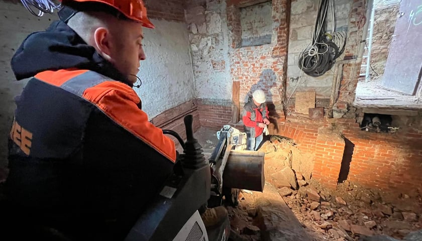 Na zdjęciu odkryte pomieszczenie podczas remontu Bastionu Sakwowego
