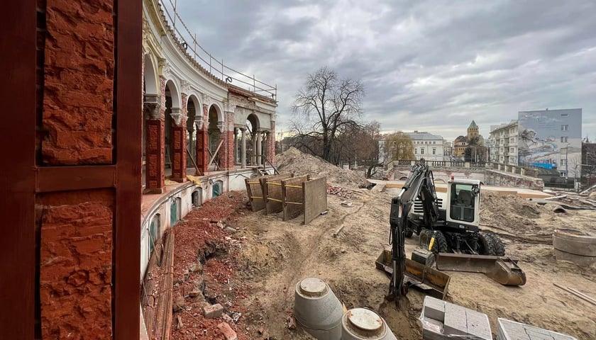 Remont Bastionu Sakwowego - prowadzone prace, 3 stycznia 2023 r.