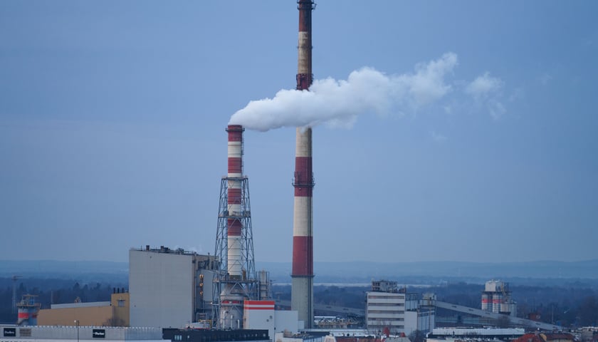 Panorama Wrocławia o zachodzie słońca z mostku Pokutnic