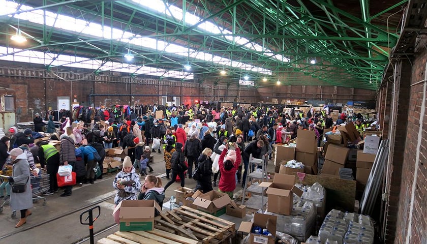 Powiększ obraz: Pomoc dla uchodźców z Ukrainy we wrocławskiej Czasoprzestrzeni