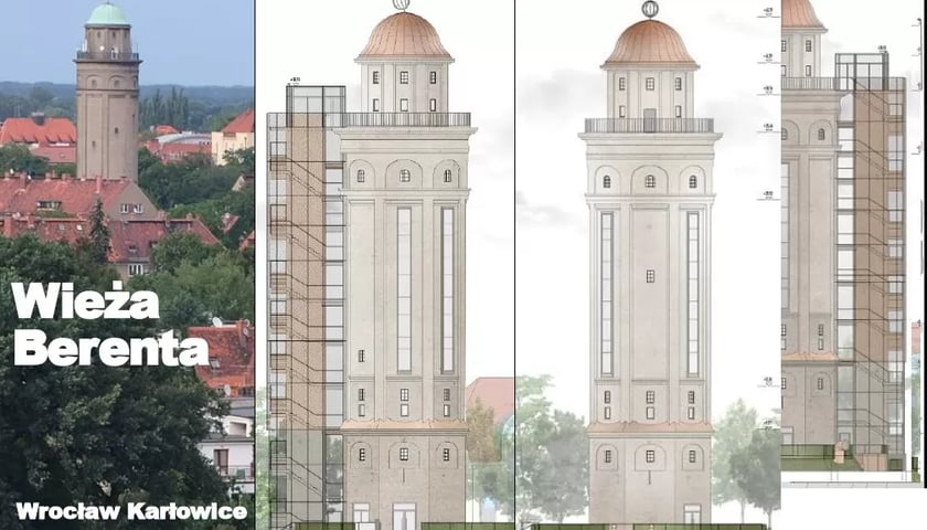 Powiększ obraz: Plany przebudowy wieży ciśnień na Karłowicach