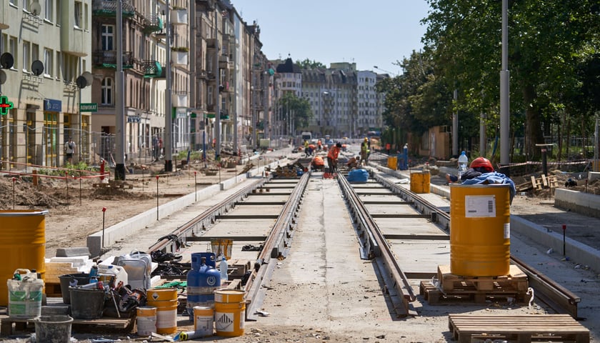 Przebudowa placu Staszica i ulicy Pomorskiej w sierpniu 2023 roku