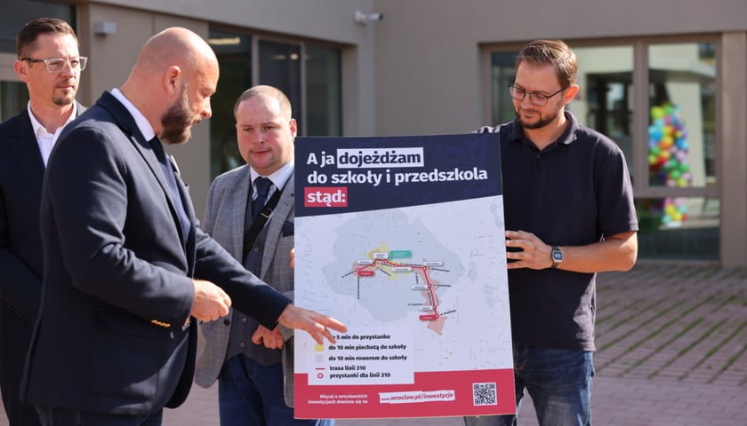 Powiększ obraz: Mapa przedstawiająca trasę nowego autobusu 310