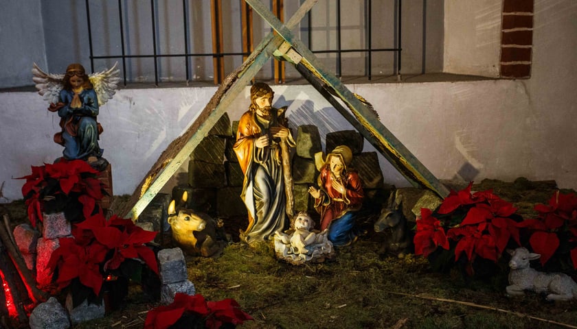 Powiększ obraz: Bożonarodzeniowa szopka w kościele św. Wojciecha