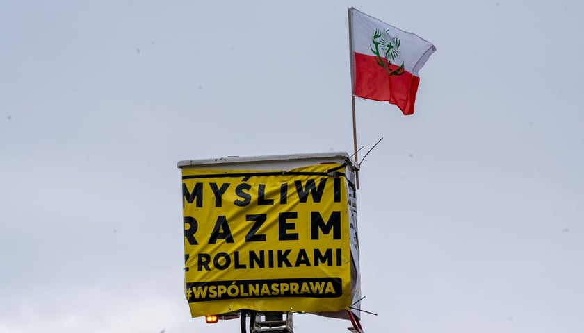 Protest rolników i myśliwych, Bielany Wrocławskie, 20.02.2024