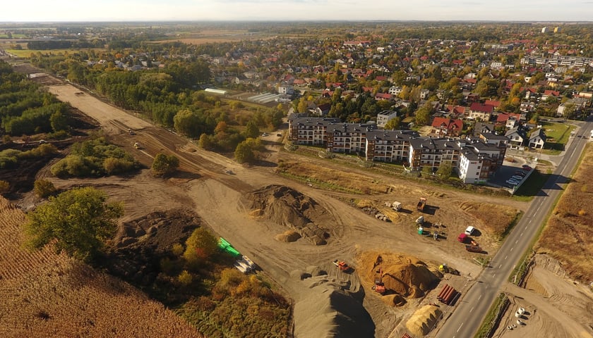 Widok z g&oacute;ry na działki&nbsp;