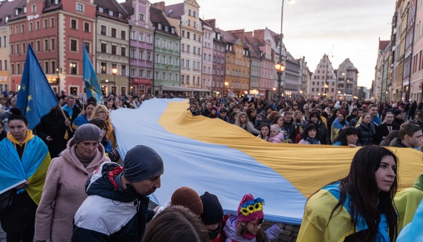 Powiększ obraz: <p>Uroczystości związane z drugą rocznicą wybuchu wojny w Ukrainie (24 lutego 2024)</p>
