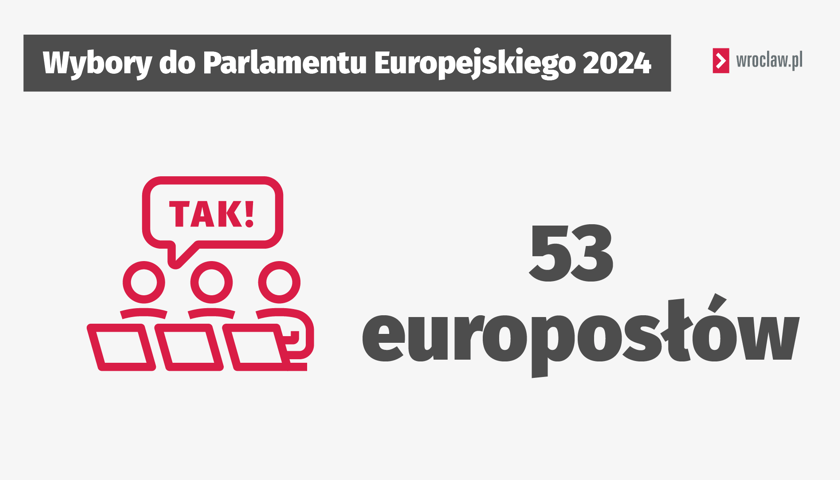 Powiększ obraz: Grafika przedstawia liczbę wybieranych europosłów (53)