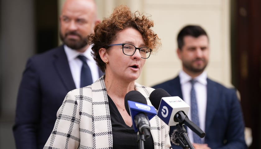 Powiększ obraz: <p>Konferencja prasowa 5.07.2024 -Magdalena Czarzyńska-Jachim, prezydentka Sopotu</p>