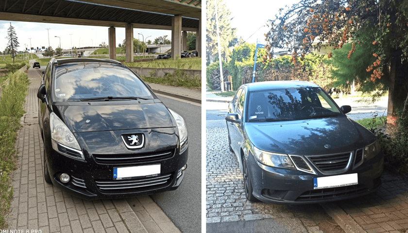 Powiększ obraz: <p>Przykłady nieprawidłowego zatrzymywania się "mistrzów" parkowania </p>