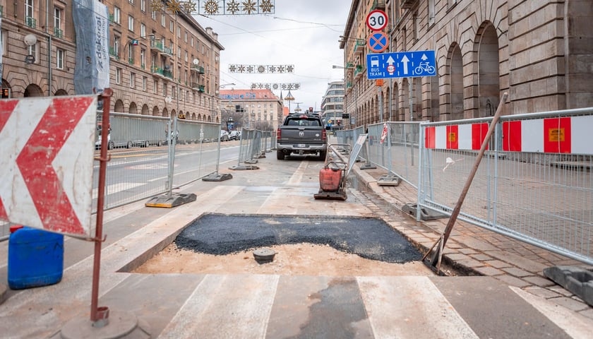 Prace MPWiK przy ul. Świdnickiej, Wrocław 01.02.2025