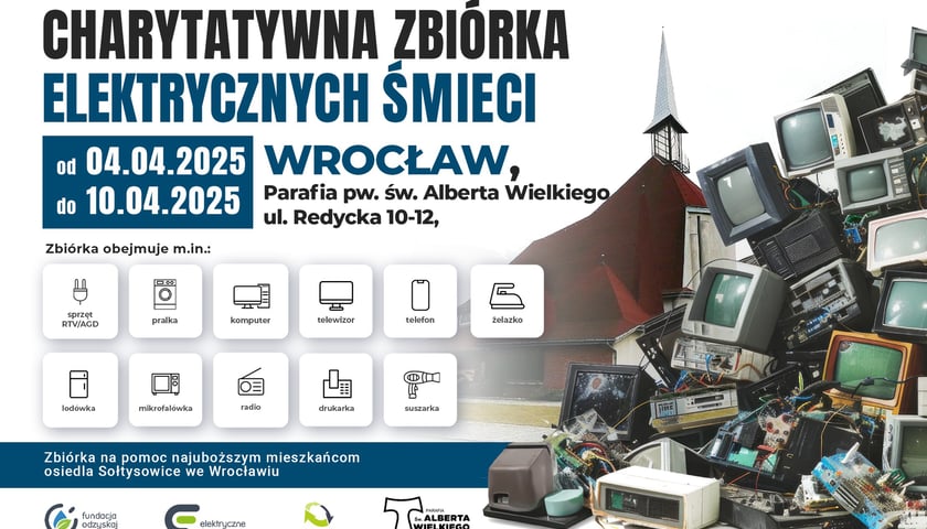 Powiększ obraz: Plakat zbiórki elektrośmieci: 4-10.04, ul. Redycka 10-12