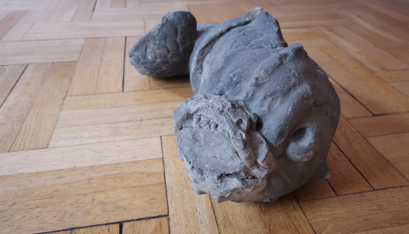 Fragment rzeźby Neptuna - jeden z delfinów