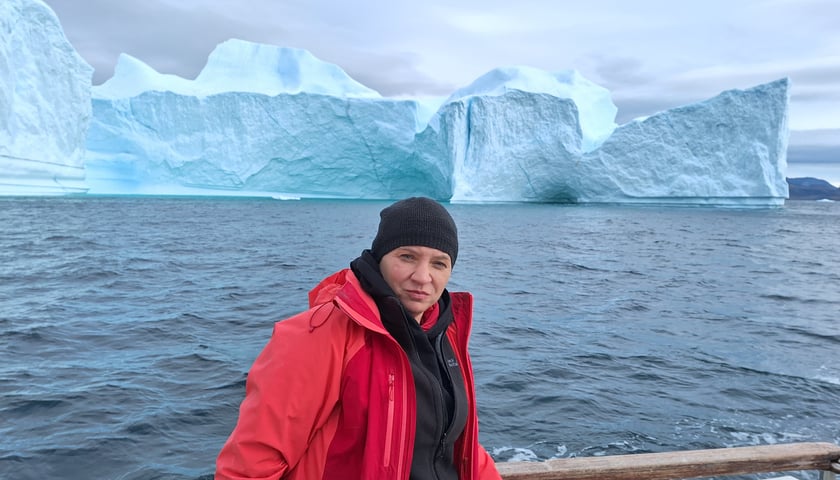 Powiększ obraz: Joanna Pawłowska na Grenlandii