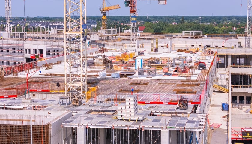 Szpital onkologiczny w budowie w czerwcu 2025