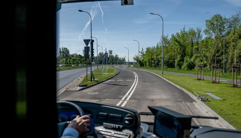 Trasa autobusowa na Jagodno, maj 2025