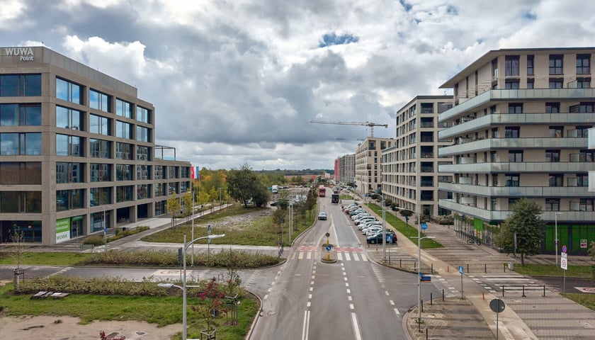 Powiększ obraz: Nowe Żerniki z lotu ptaka