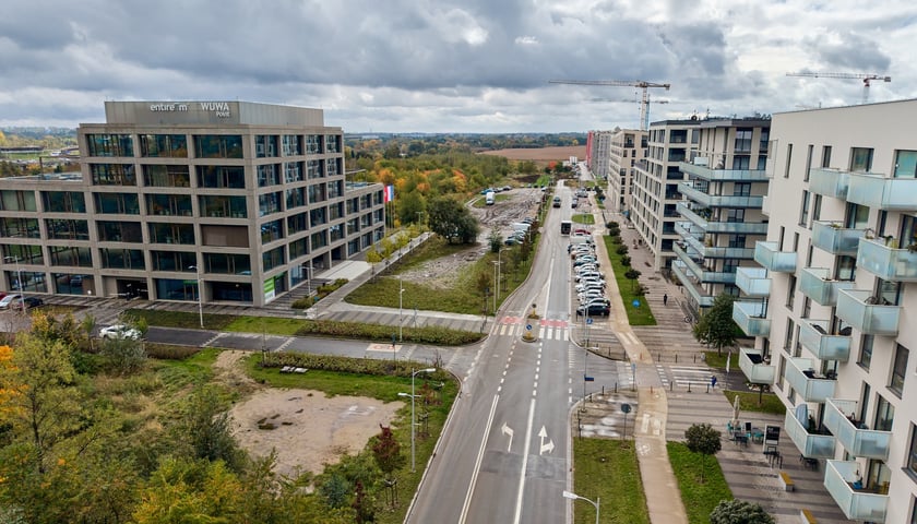 Powiększ obraz: Nowe Żerniki z lotu ptaka