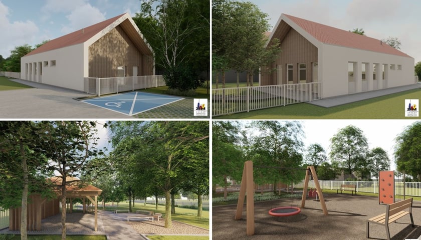 Powiększ obraz: <p>Wizualizacje Centrum Rekreacji Osiedlowej i Pomocy Powodziowej </p>