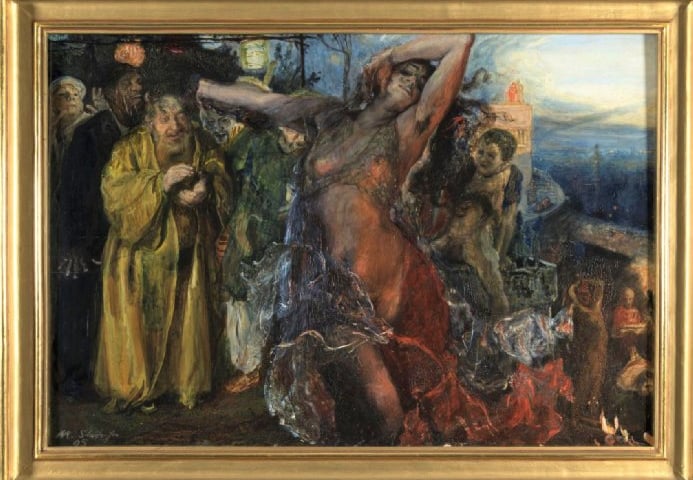 Powiększ obraz: Max Slevogt, „Salome tańcząca”, olej na desce 68 x 100 cm, 1895, ze zbiorów Muzeum Narodowego w Poznaniu (muzeum wirtualne)