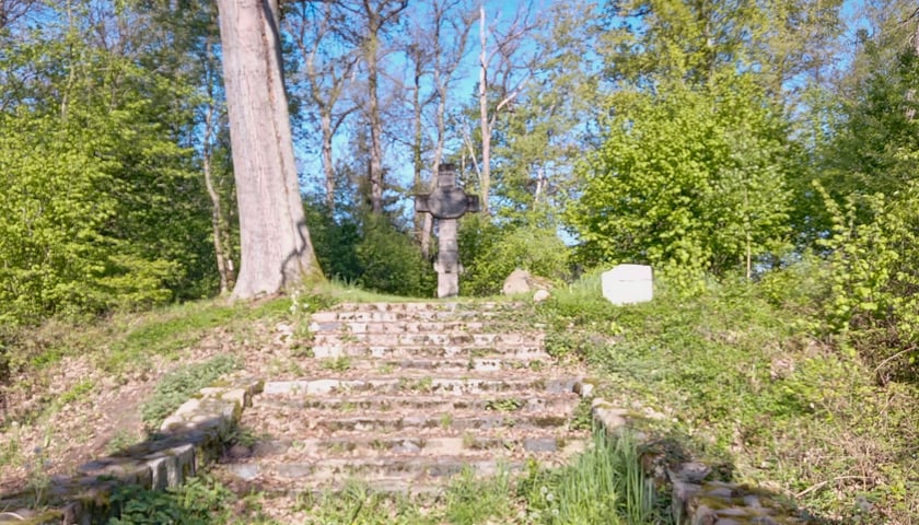 Gr&oacute;b Kisslinga w Bagnie - w miejscu dawnego grodziska