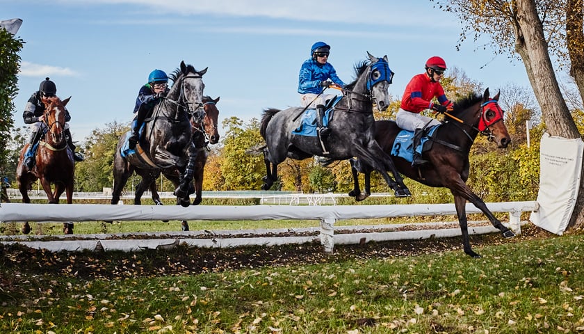 Powiększ obraz: Wyścigi konne na Partynicach