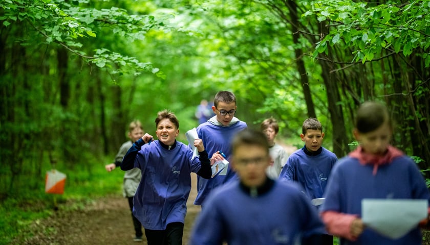 Powiększ obraz: Uczestnicy biegów na orientację