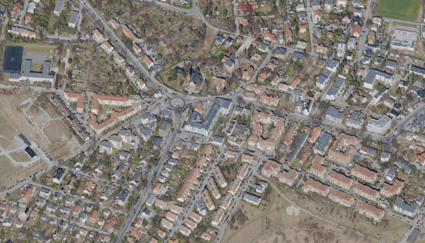 Powiększ obraz: <p>Klecina, widok z lotu ptaka</p>