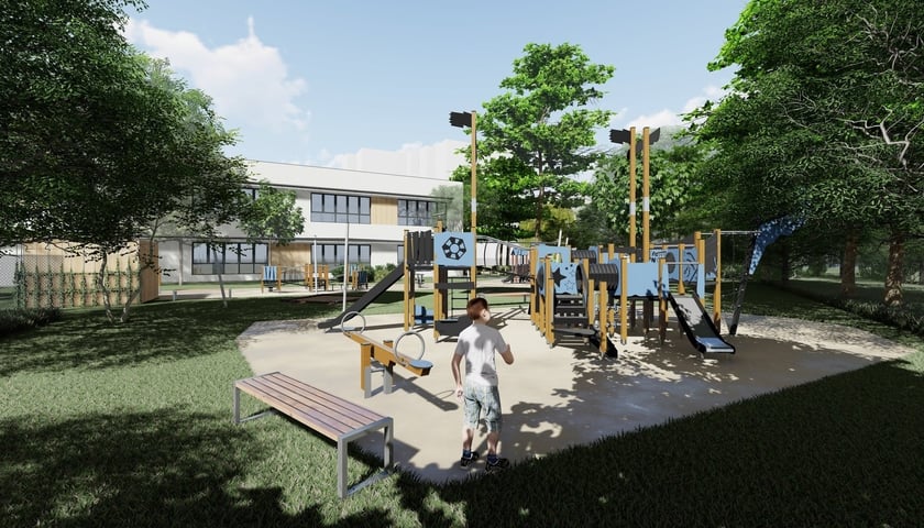 Powiększ obraz: Wizualizacja przedszkola przy ul. Rogowskiej