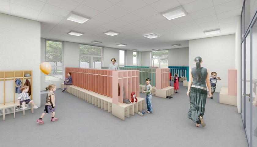 Powiększ obraz: Wizualizacja przedszkola przy ul. Rogowskiej