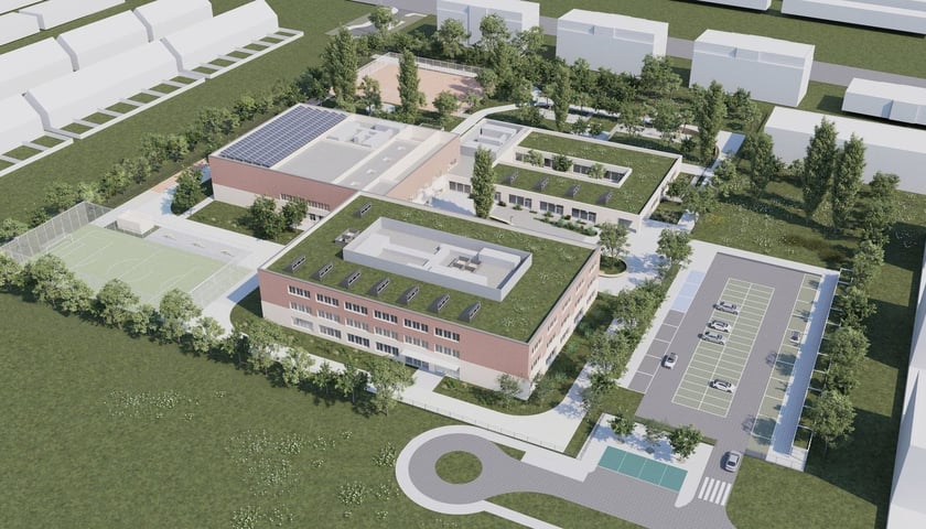 Powiększ obraz: Wizualizacje Zespołu Szkolno-Przedszkolnego przy ul. Zwycięskiej