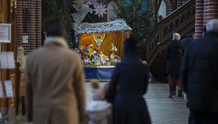 Powiększ obraz: Bożonarodzeniowa szopka w kościele pw. św. Michała Archanioła na Ołbinie