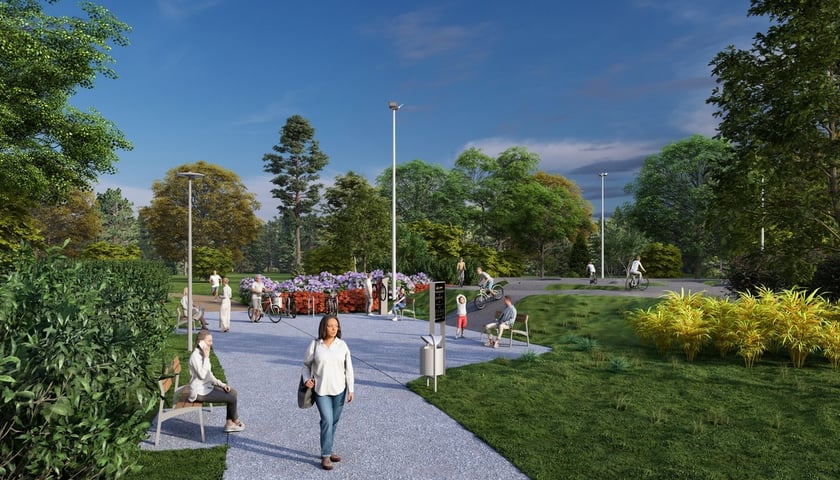 Nowy pumptrack przy Stawach Leśnickich - wizualizacja