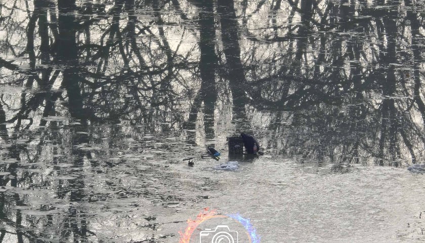 Powiększ obraz: Ludzie na środku odmarzającej rzeki - 17.01.2026 r.