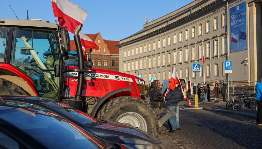 Zgromadzenie rolników pod Dolnośląskim Urzędem Wojewódzkim we Wrocławiu, 20 stycznia 2026