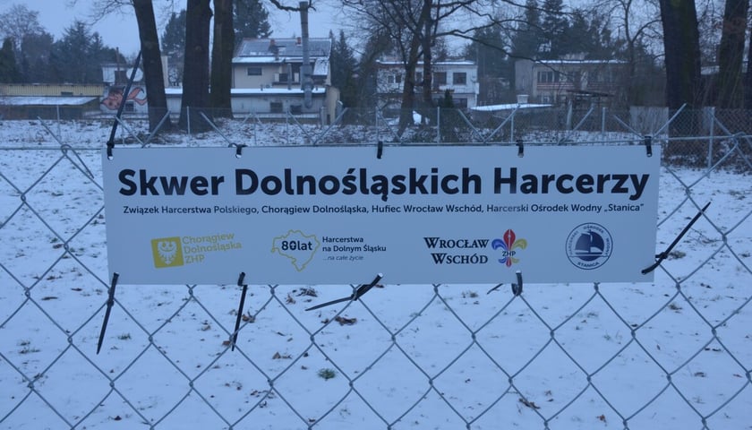 Skwer Dolnośląskich Harcerzy we Wrocławiu, styczeń 2026