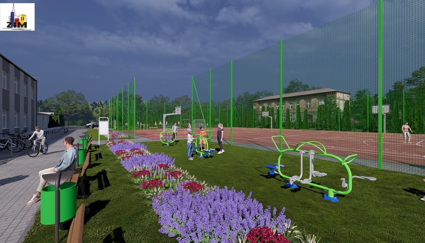 Powiększ obraz: Nowa infrastruktura sportowo-rekreacyjna przy ZSP nr 11 - wizualizacje