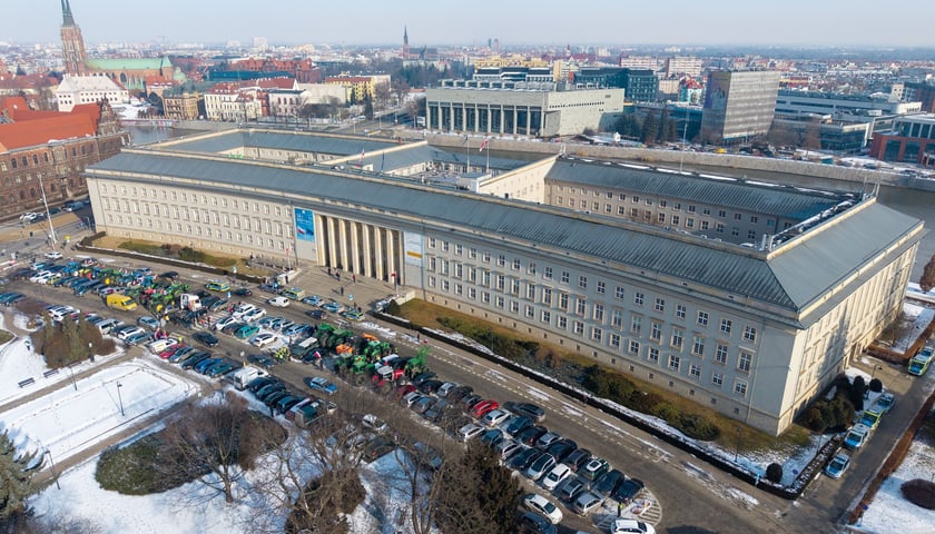 Protest związkowc&oacute;w - rolnik&oacute;w, g&oacute;rnik&oacute;w, hodowc&oacute;w, 20 lutego 2026