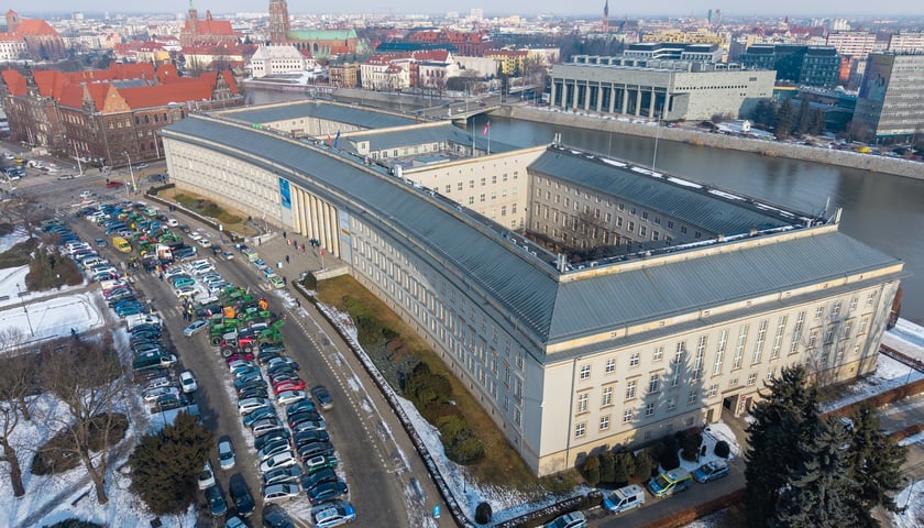 Protest związkowc&oacute;w - rolnik&oacute;w, g&oacute;rnik&oacute;w, hodowc&oacute;w, 20 lutego 2026