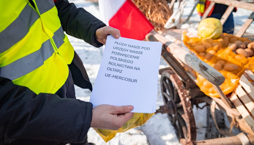 Powiększ obraz: Protest związkowc&oacute;w 20 lutego 2026