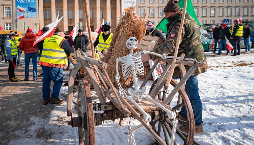 Powiększ obraz: Protest związkowc&oacute;w 20 lutego 2026