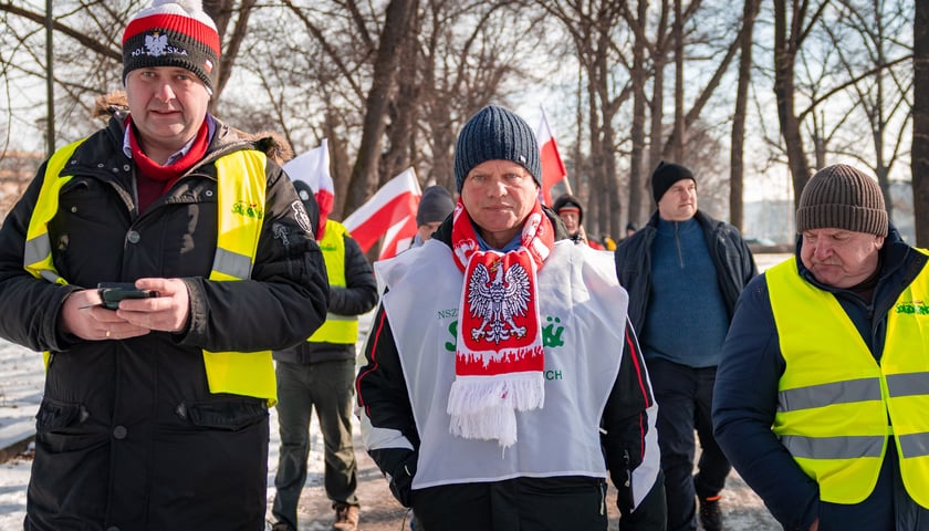 Powiększ obraz: Protest związkowc&oacute;w 20 lutego 2026