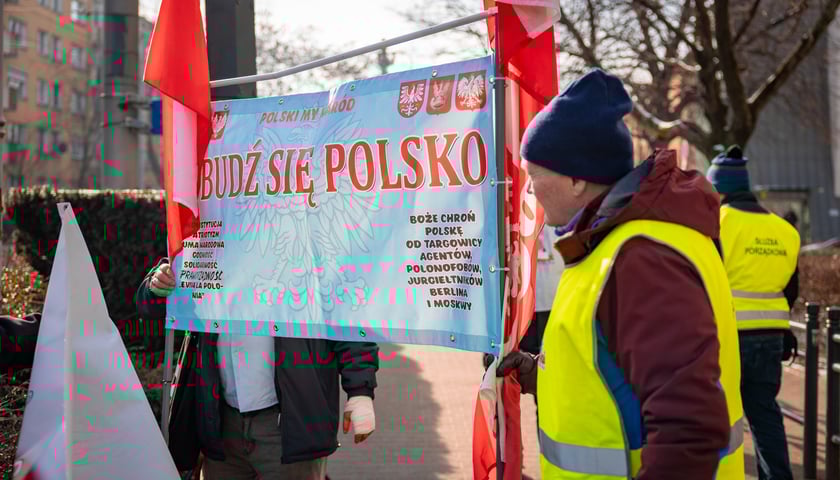 Powiększ obraz: Protest związkowc&oacute;w 20 lutego 2026
