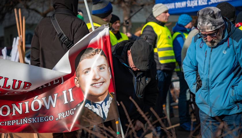 Powiększ obraz: Protest związkowc&oacute;w 20 lutego 2026