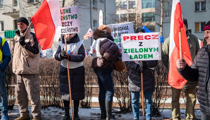 Powiększ obraz: Protest związkowc&oacute;w 20 lutego 2026