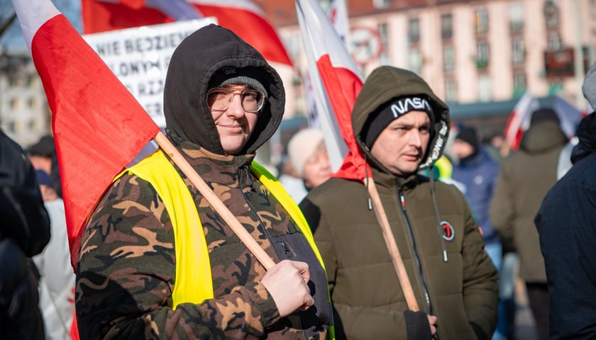 Powiększ obraz: Protest związkowc&oacute;w 20 lutego 2026