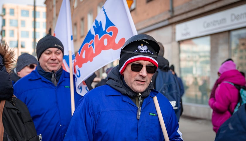 Powiększ obraz: Protest związkowc&oacute;w 20 lutego 2026