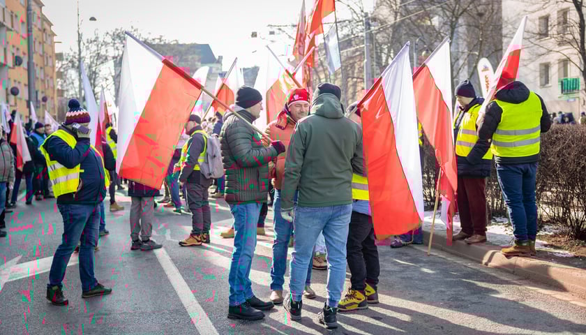 Powiększ obraz: Protest związkowc&oacute;w 20 lutego 2026
