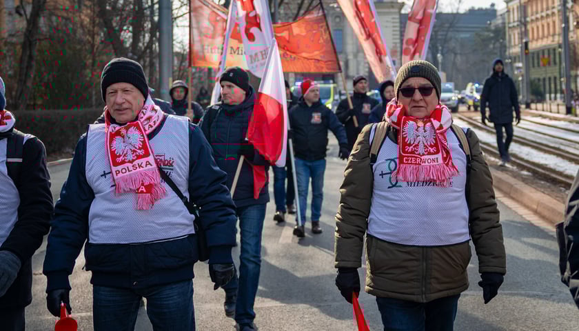 Powiększ obraz: Protest związkowc&oacute;w 20 lutego 2026