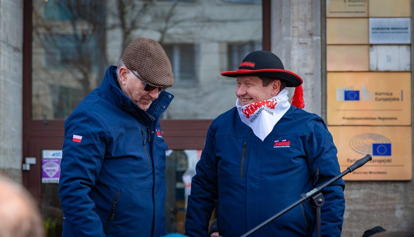 Powiększ obraz: Protest związkowc&oacute;w 20 lutego 2026